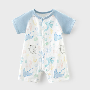 Frühling und Sommer Neuer Säuglings-Strampler aus Reiner Baumwolle Neugeborenen-Kleidung Baby-Strampler Säuglings-Mönchskostüm Baby-<span class=keywords><strong>Haci</strong></span> - Product Image 1