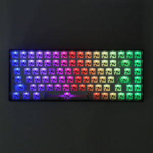 ชุดคีย์บอร์ดแบบกลไกสีขาว/ดำ84คีย์คีย์บอร์ดแบบพกพาขนาดกะทัดรัดรูปแบบ75% แบบ RGB สีขาว/ดำ84คีย์ - Product Image 5