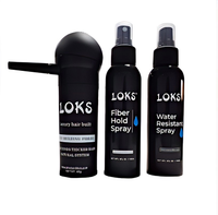 Fibres capillaires 100 % naturelles de 1-2 mm, en kératine, pour traitement de la perte de cheveux, avec applicateur en spray fixateur, fibres densifiantes pour cheveux