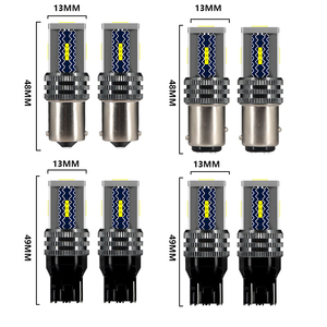 Ampoules LED Canbus 1156 1157 T20 7440 7443 sans erreur, super lumineuses, blanc 6000K, pour clignotants, feux de recul, feux stop et feux arrière de voiture, 12V-24V - Product Image 6