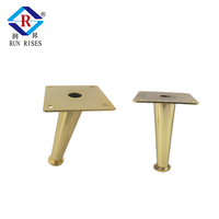 Pieds en métal doré modernes F01-1 pour canapé, table, chaise - Utilisation pour salle à manger, cuisine, salon, bureau à domicile et hôtel