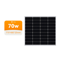Panneau solaire monocristallin 70W en stock, prix d'usine, vente chaude