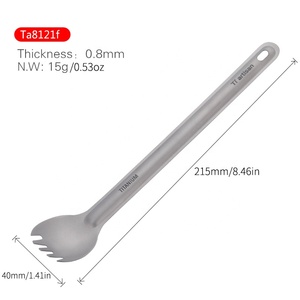 Long Manche Titane Spork Léger de Camping Polyvalent Ustensile - Product Image 4