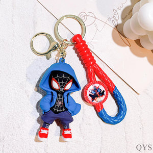 QYS Nouveau Porte-Clés Spider-Man Sweat à Capuche Créatif Résine Super-Héros Pendentif Silicone Voiture Couple - Product Image 6