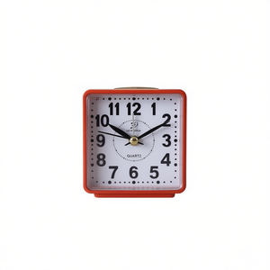 Desk <b>Clock</b> Quartz Alarm <b>Clock</b> Square Design <b>Silent</b> Movement Multi Color Options for Home Office Use - Product Image 2