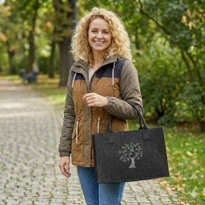 Op maat gemaakte logo tas, zakelijke gevoerde promotietas, milieuvriendelijke groothandel gevoerde tote bags, handtas voor reizen en winkelen - Product Image 4
