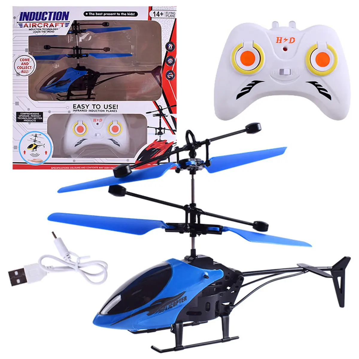 Controle remoto drone helicóptero rc, brinquedo, aeronaves de brinquedo com indução, controle de carga usb, drone, para crianças, brinquedos, voo interno