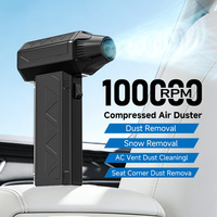 Ventilador turbo Jarvis de 100000 rpm, soplador de aire de alta presión integrado con función de succión, soplador de aire eléctrico para limpiar el coche.