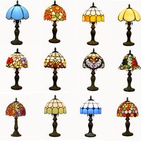 Lampe de table Tiflris, lampe Tifani, lamparas de mesa, design rétro, verre teinté, lampada da tavolo, lampes de table de 8 pouces