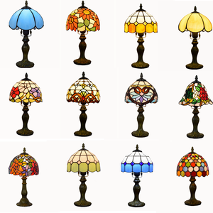 Đèn bàn Tiflris, đèn Tifani, đèn Tiffany, đèn bàn kiểu dáng cổ điển, đèn kính màu, đèn bàn 8 inch - Product Image 2