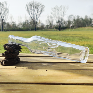 Chai Thủy Tinh Nhà Máy Sản Xuất Tùy Chỉnh Chai Nước Giải Khát Vít Nút Chai Nước Nhỏ Frosted Trang Trí Soda Juice 300Ml Chai Thủy Tinh - Product Image 4