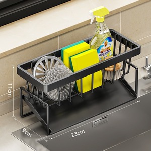 Étagère de rangement de cuisine 23 cm, égouttoir, organisateur d'évier pour produits de nettoyage, rangement sur comptoir - Product Image 1