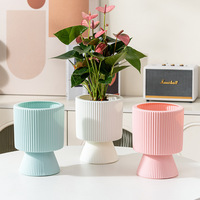 Pot de fleurs en plastique moderne pour la maison, style nordique, grand pot en céramique pour orchidées Phalaenopsis, décoratif pour bureau