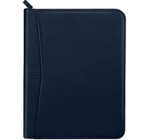 Porte-documents A4 en similicuir PVC avec fermeture éclair et logo personnalisé en relief, organiseur de carnet professionnel à feuilles mobiles