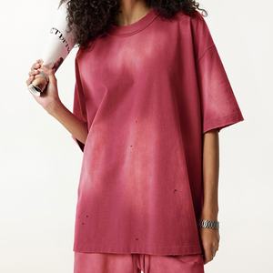 Camisetas de gran tamaño desgastadas con hombros caídos de algodón 100% liso para hombre, camiseta cuadrada de gran tamaño de peso pesado en blanco - Product Image 6