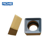 Plaquette de tournage et de fraisage CNC en carbure cémenté revêtu ACME, OEM, haute résistance à l'usure, haute performance, 55HRC, hexagonale, bicolore