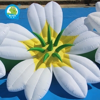 Grande fleur lumineuse LED personnalisable annonçant le modèle gonflable pour des décorations de mariage