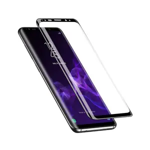 galaxy note 10 plus aufkleber Suppliers-Für Samsung S6 Edge S7 S8 S9 S10 Hinweis 8 Hinweis 9 Note 10 Plus Handy Full Cover 3D gebogene Displays chutz folie aus gehärtetem Glas