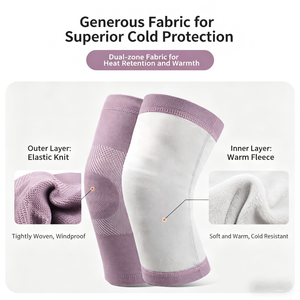 Rodillera <span class=keywords><strong>de</strong></span> Compresión Gruesa <span class=keywords><strong>de</strong></span> Nylon para Hombre y Mujer, Transpirable, Suave, Soporte para Rodilla, para Correr, Caminar, Deportes <span class=keywords><strong>de</strong></span> Invierno, Protección para Gatear - Product Image 4