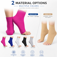 Chaussettes de soin des pieds à manchon de cheville de compression de fasciite plantaire de couleur unie avec soutien de la voûte plantaire pour la protection