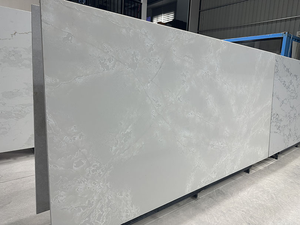 แผ่นควอตซ์ลายขาว Calacatta หนา 20 มม. ขายส่ง แผ่นใหญ่ รับสั่งทำพื้นผิวโต๊ะทันสมัย ทนทาน กันน้ำ ผลิตในเวียดนาม - Product Image 3