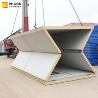 Campamento de Trabajo Resistente con Paneles de Pared Aislados, Techo Impermeable, Instalación Rápida, Estructura de Acero, Casa Contenedor Plegable