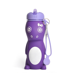 Bouteille d'eau en silicone sans BPA, forme dinosaure mignonne, très vendue, pour enfants - Product Image 5