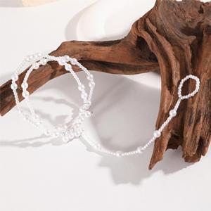 Bracelet multicouche chaud vente en gros longue chaîne de perles pendentif cheville pour sandales <span class=keywords><strong>pieds</strong></span> nus plage pied bijoux de mariée cadeau de fête - Product Image 5