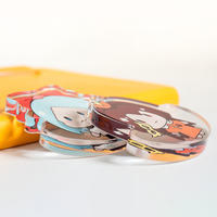 Support de décoration en acrylique transparent pour figurines de musique rock, avec animation périphérique personnalisée en forme d'étoile, base en briques épaisses, style Tide Play, pour animaux de compagnie mignons