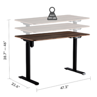 Table à moteur unique Richmat électrique réglable en hauteur ordinateur bureau à domicile bureau élévateur