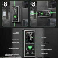 Télémètre laser vert double SNDWAY DR/DG 60m 120m avec rotation automatique de l'écran et outil de mesure d'angle numérique magnétique