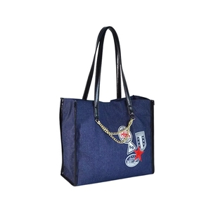 Sacs fourre-tout en jean vintage personnalisés pour filles, fabriqués en usine au Vietnam, sacs à main haute couture - Product Image 3