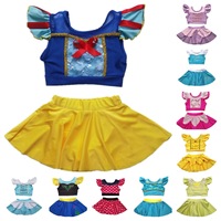 Vente en gros d'usine, bikini Elsa Anna pour bébés filles, vêtements de plage princesse, maillot de bain une pièce découpé, maillot de bain pour filles