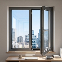 Ventana Abatible de Aluminio con Doble Acristalamiento, Aislamiento Térmico y Acústico, Marco Delgado, Resistente a Huracanes, Certificación Energy Star
