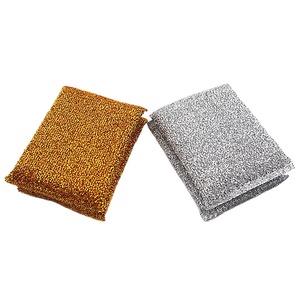 Vàng Bạc Nylon Nhà Bếp Không Kim Loại <span class=keywords><strong>Net</strong></span> Scrubber Món Ăn Rửa Mài Mòn Không Xước Miếng Bọt Biển Cọ Rửa <span class=keywords><strong>Pad</strong></span> <span class=keywords><strong>Sponge</strong></span> Scourer Chà Miếng Bọt Biển - Product Image 2