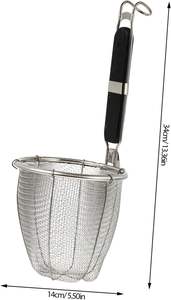 Küche Edelstahl Mesh Spider Sieb mit Kunststoff griff für Pasta Nudeln Kochen Nudel sieb Küchen sieb Körbe - Product Image 2