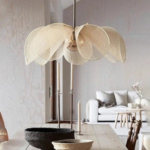 Jacksunjacksun 50cm hiện đại mây Mặt dây chuyền Đèn Sáng Tạo tối giản chiếu sáng cho bàn ăn dệt đèn chùm ánh sáng - Product Image 3