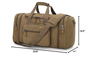 Expandable 50L Travel <b>Overnight</b> Weekender <b>Bag</b> Carry-On Size Canvas Duffle <b>Bag</b> Manufacturer - Product Image 2