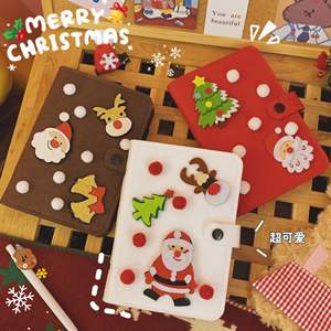 Carnet à spirales avec couverture en feutre, carnet à feuilles mobiles mignon, carnet de Noël pour enfants, cadeau - Product Image 5