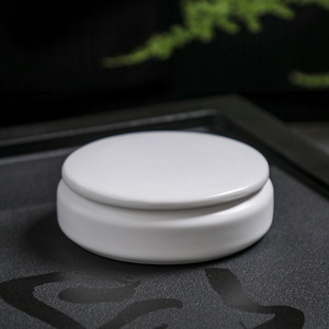 Petit pot de <span class=keywords><strong>rouge</strong></span> à lèvres rond en céramique <span class=keywords><strong>rouge</strong></span> antique, finition émaillée colorée, pour mini-emballage de thé, emballage à bulles plat pour stockage, vente en gros - Product Image 6