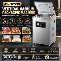 Machine de mise sous vide verticale pour aliments secs et humides, en acier inoxydable, avec écran tactile, 900W, longueur de scellage 50cm, avec impression de date