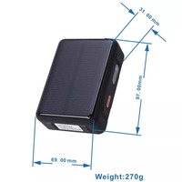 Traceur GPS avec batterie, localisateur d'actifs pour flotte avec batterie rechargeable de 9000 mAh, plateforme Web gratuite à vie, surveillance par application mobile