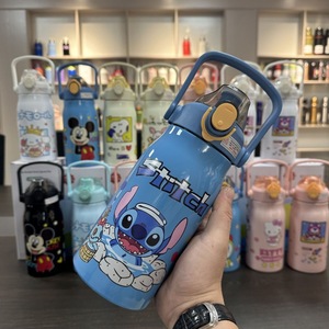 Gobelet isotherme personnalisable en acier inoxydable 316 pour enfants, motif dessin animé, grande capacité, pour garçons et filles, élèves du primaire, haut de gamme - Product Image 4