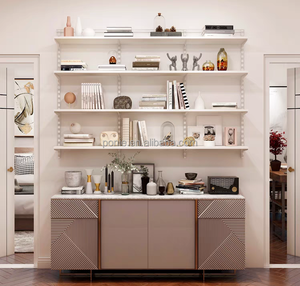 Grande étagère <span class=keywords><strong>murale</strong></span> de 2.4m de largeur, bibliothèques élégantes, espace de rangement pour bureau à domicile et <span class=keywords><strong>bibliothèque</strong></span> - Product Image 5