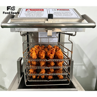 Grande friteuse à pression électrique pour poulet, capacité de 55 L, avec pompe de filtration d'huile, machine à poulet frit style KFC, acier inoxydable 304