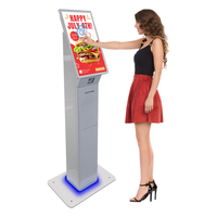 Kiosco interactivo de autoservicio con pantalla táctil de 18.5 pulgadas para pagos, máquina de pedidos automática para restaurantes.