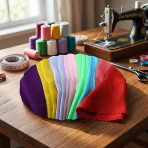 Tela de gasa arrugada de seda pura tejida sólida POLY 100D CHIFFON 58'' - Product Image 3