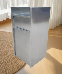 Self-Service Buffet Waste <b>Bin</b> with Dish <b>Storage</b> Tray Restaurant Food Waste & Plate Collection Cabinet for Hotel Canteen - Product Image 4