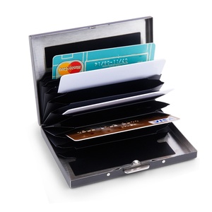 Boshiho RFID Credit <b>Card</b> Holder <b>Protector</b> Stainless Steel Credit <b>Card</b> Wallet Purse Frame Metal Credit <b>Card</b> Case for Men - Product Image 4