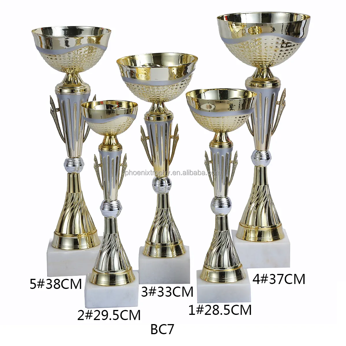 China Trofee Cups 2020 Nieuwe Custom Economie Goedkope Studenten Metalen Trofee Met Marmeren Voet